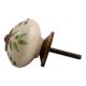 Pea Green Leaf Flower Ceramic Cabinet Knob Online